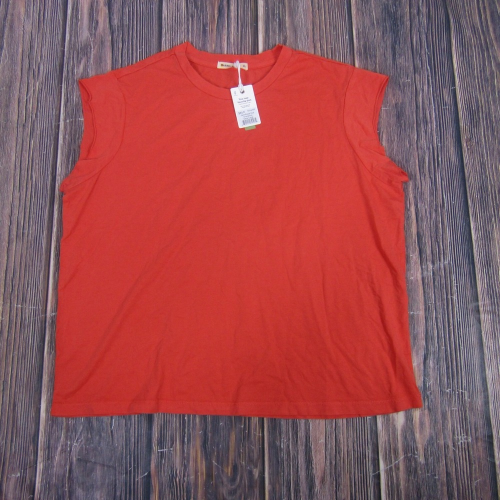 Marine Layer NEW NWT Womens XL Orange Devin Muscle Tank Top